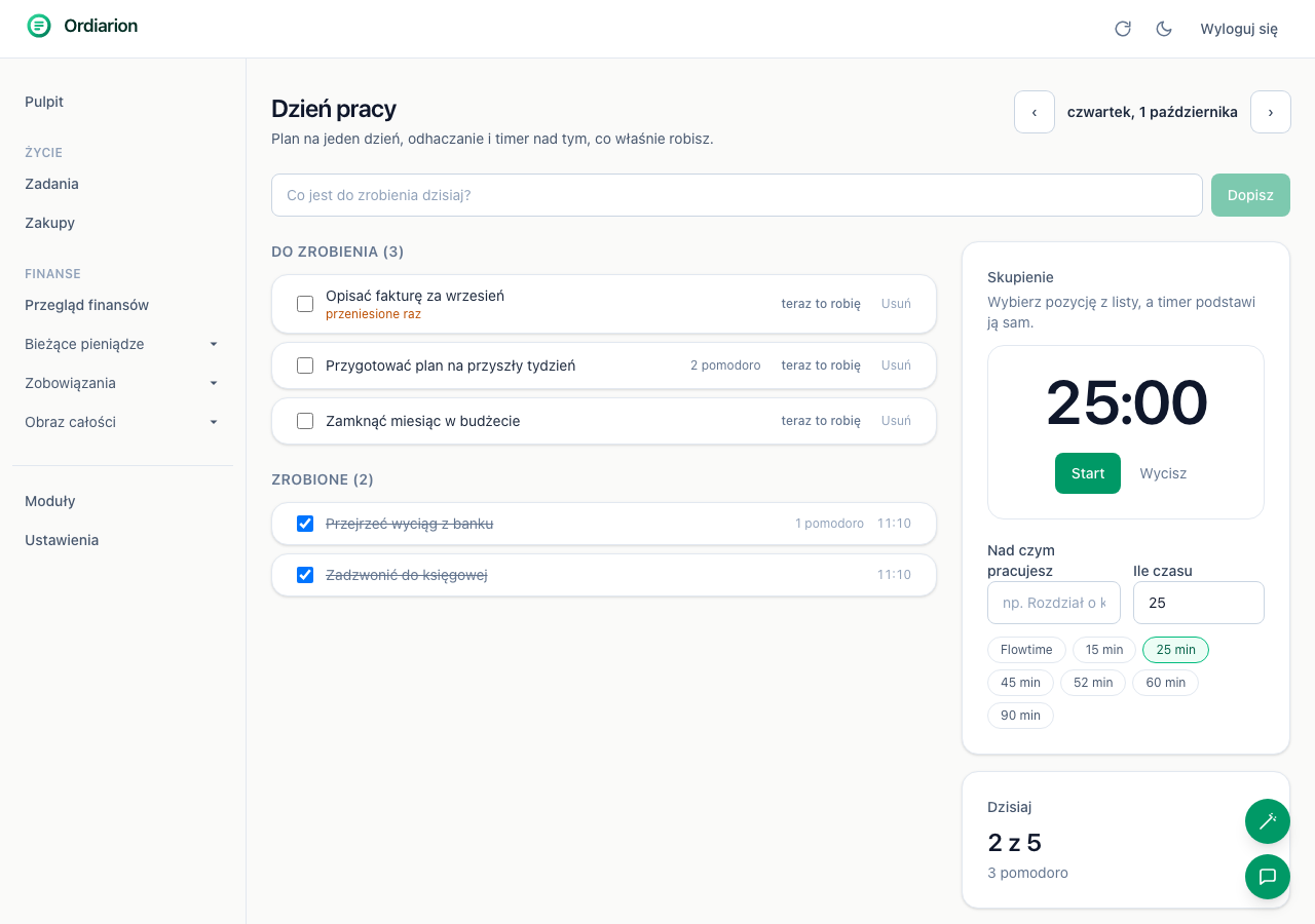 Work day — screenshot